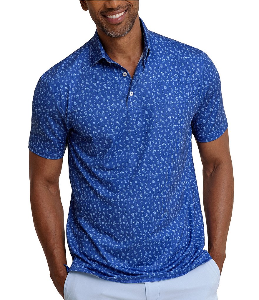 Pour Decisions Driver Polo Surf Blue