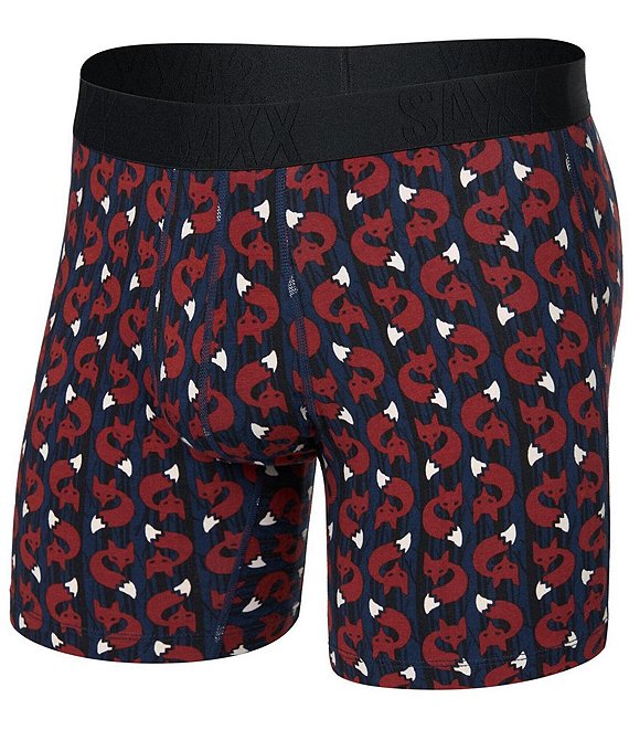 DT Cooling Cotton Boxer Brief Fox Check Navy