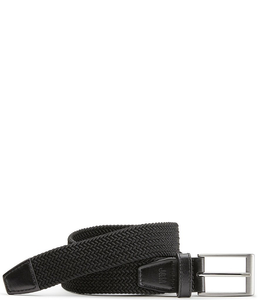 Youth Woven Stretch Knit Belt Black