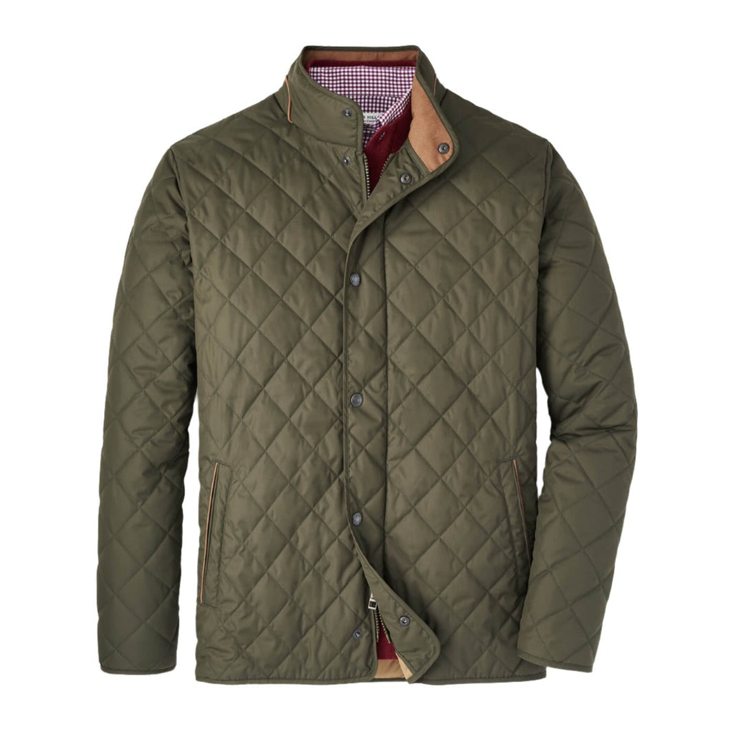 Suffolk Quilted Travel Coat Dk Olive