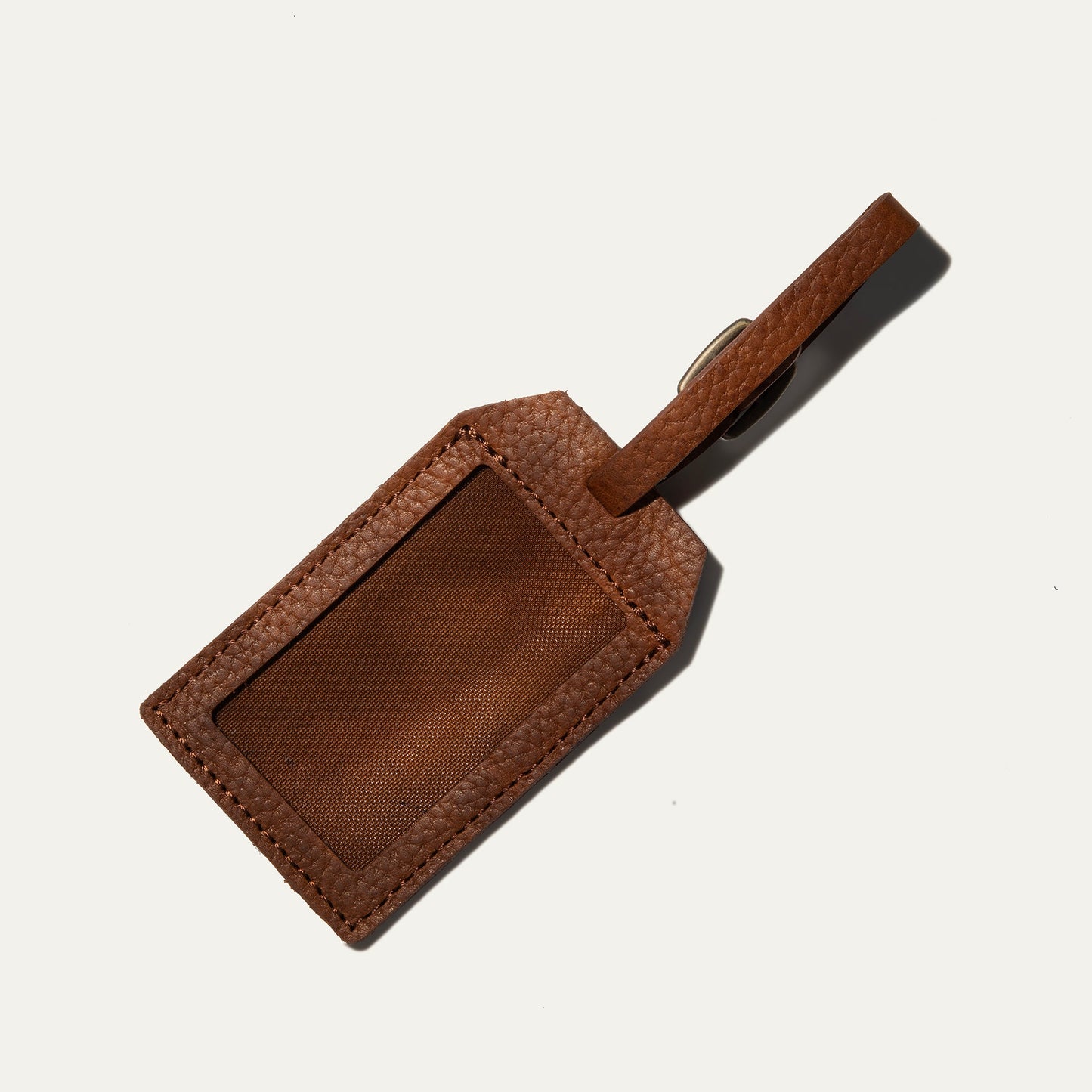 Leather Luggage Tag Cognac