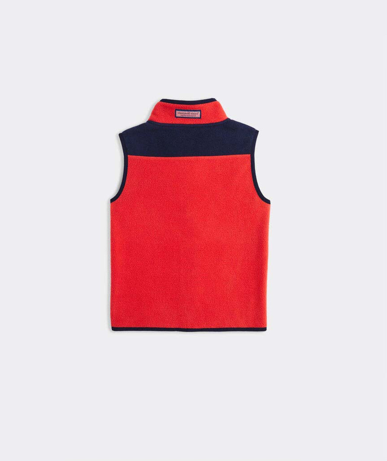 Youth Harbor Fleece Zip Up Vest Crab Shell