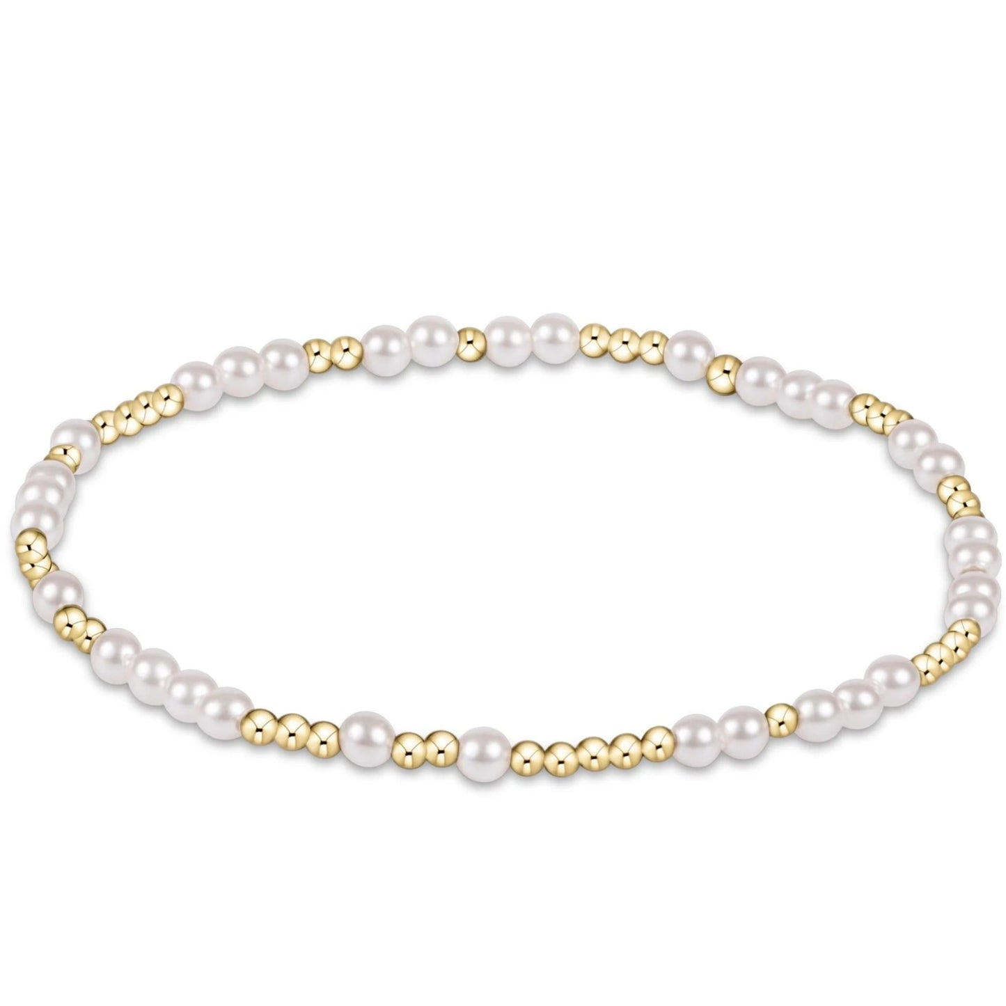 Hope Unwritten 3mm Bead Bracelet Pearl