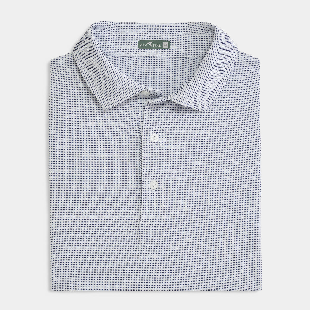 Jacquard Polo Navy