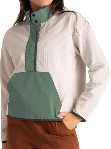 Ws Gridback Fleece Snap Pullover Forest