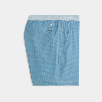 6.5" Marina Performance Swim Short Blue Porthole