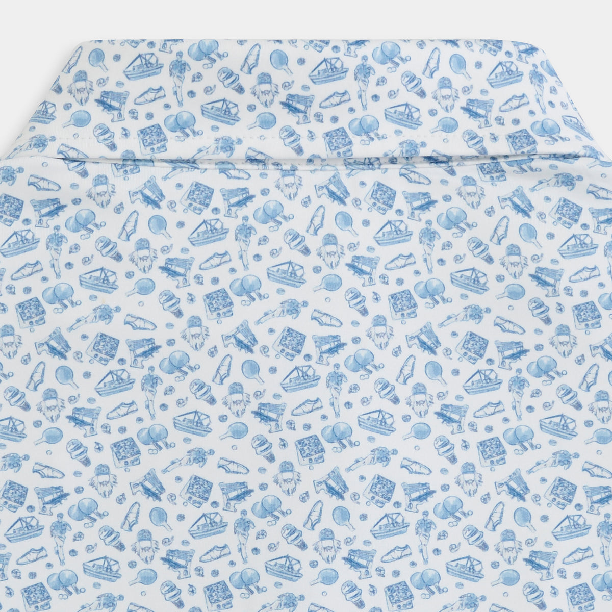 Greenbow Printed Perf Polo Mountain Spring