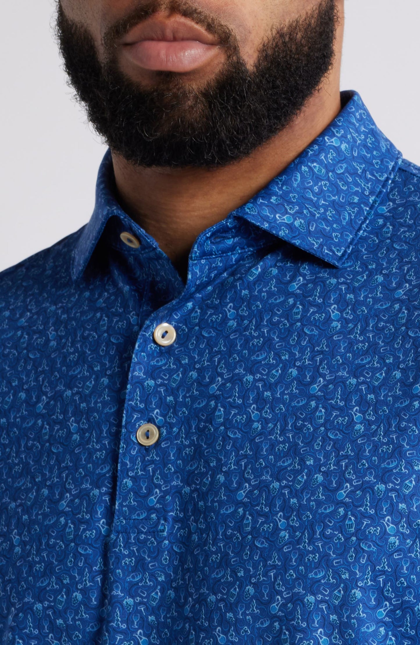 Wine Country Perf Jersey Polo Sport Navy