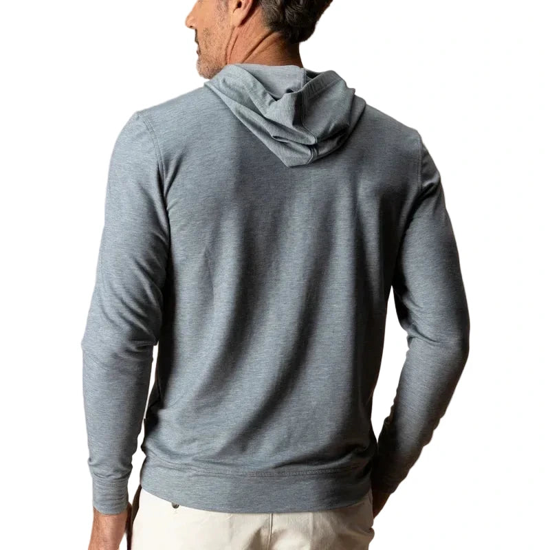 Dunmore Perf Hooded Pullover Monument Gray