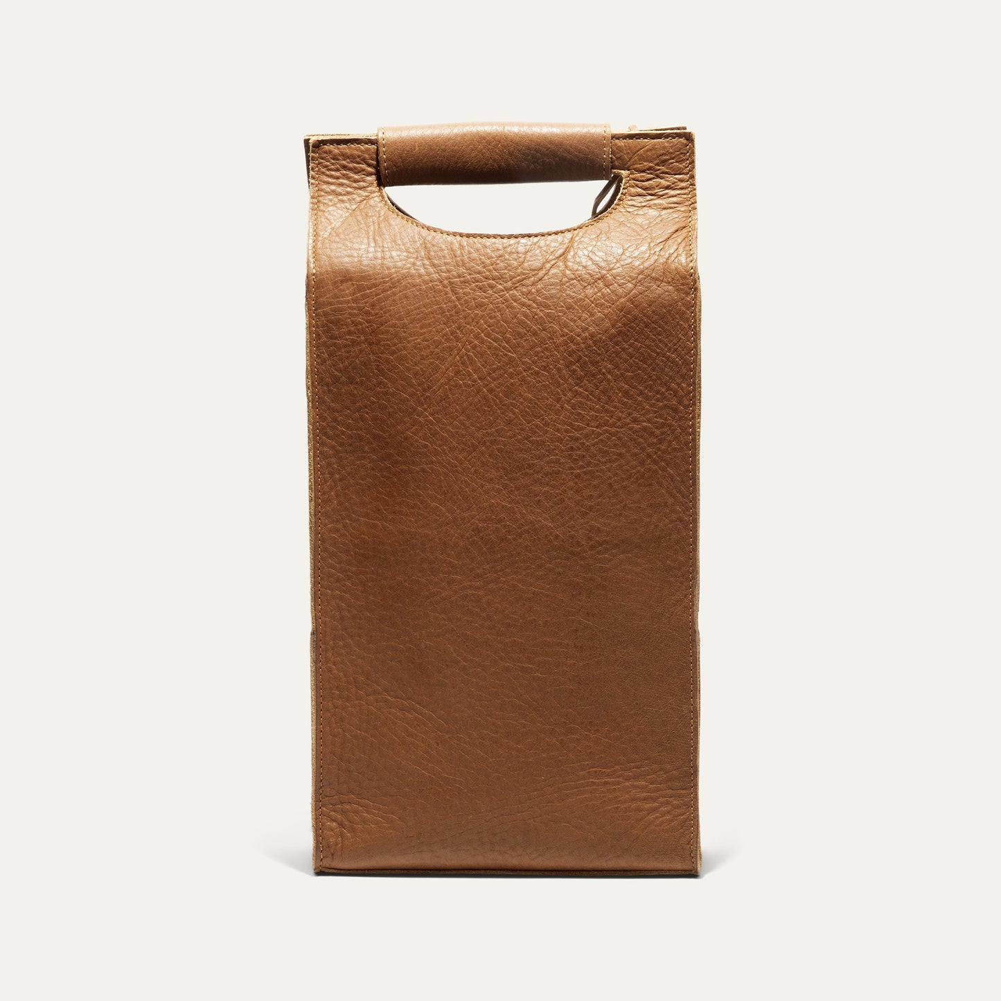 Double Leather Wine Case Cognac