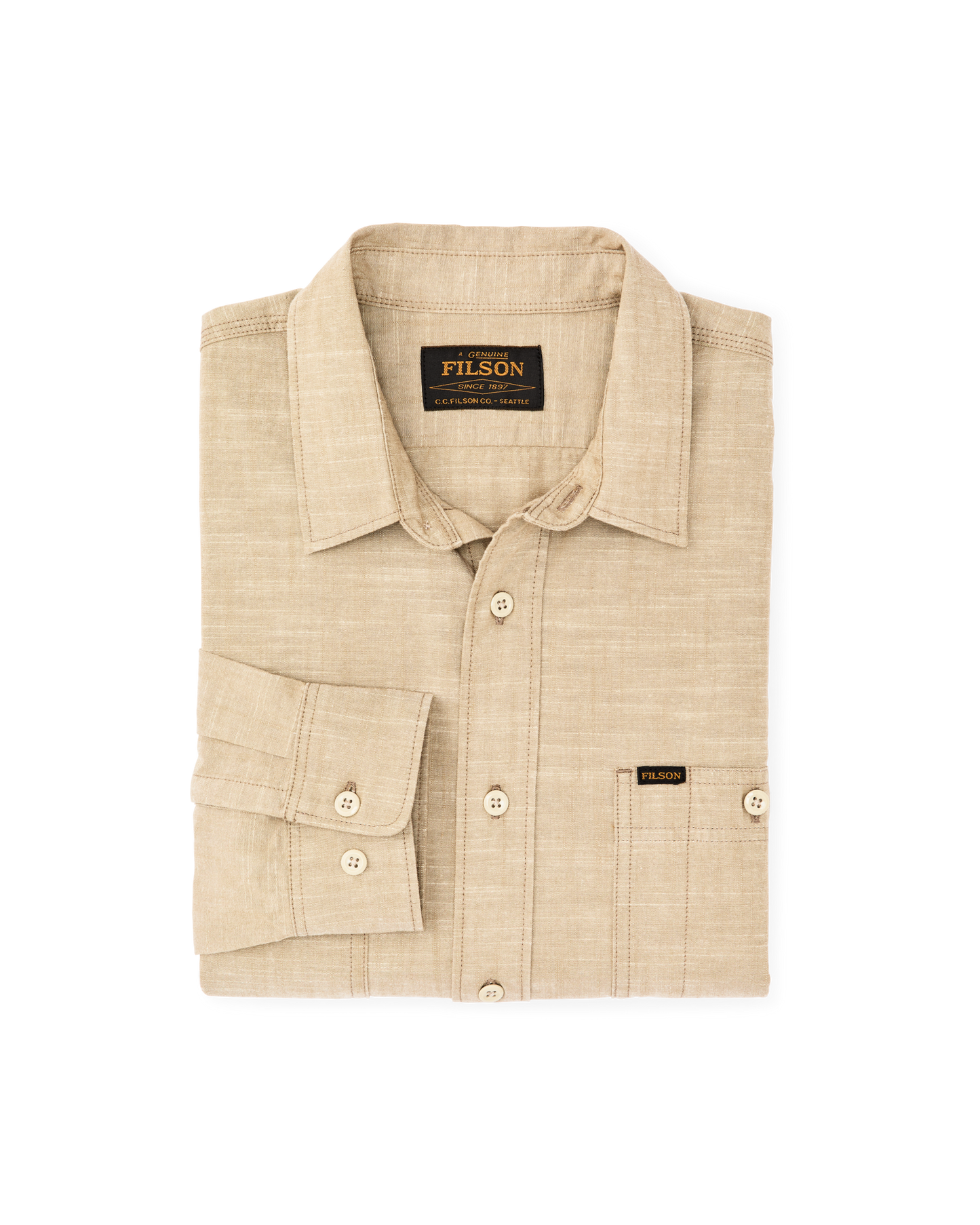 Chambray CPO Shirt Tan