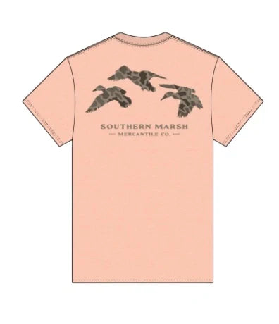Flying Ducks Camo SS T-Shirt Camel