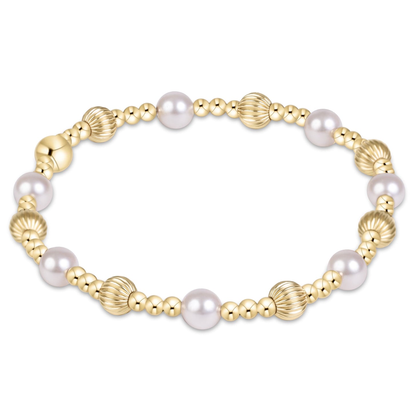 Dignity Sincerity Gold 5mm Bracelet Pearl