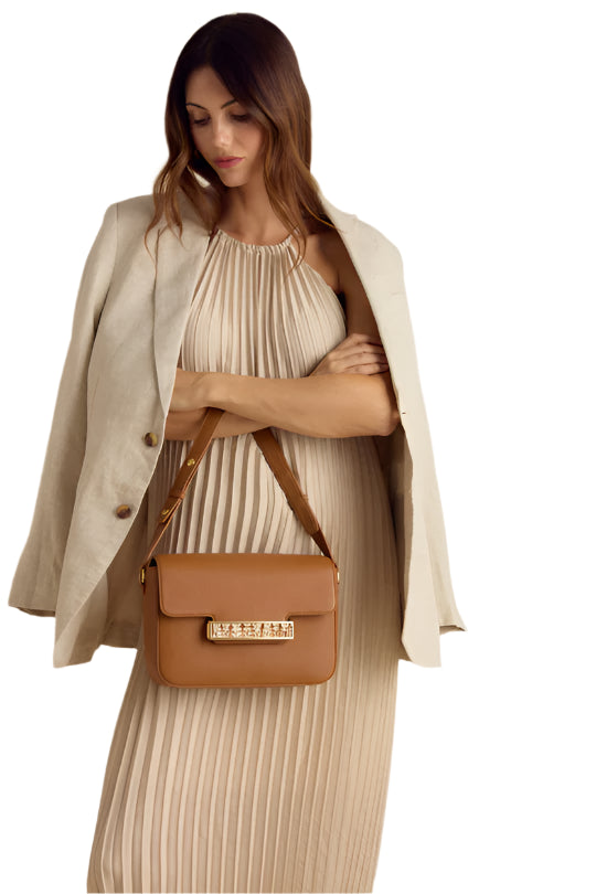 Oxford Crossbody Bag Tan Quail