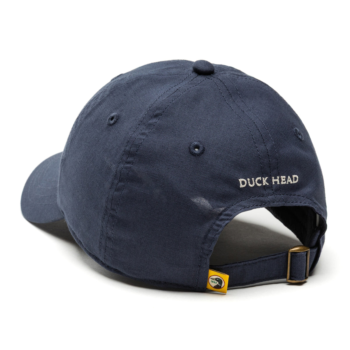 Circle Patch Linen/Cotton Hat Mallard Blue