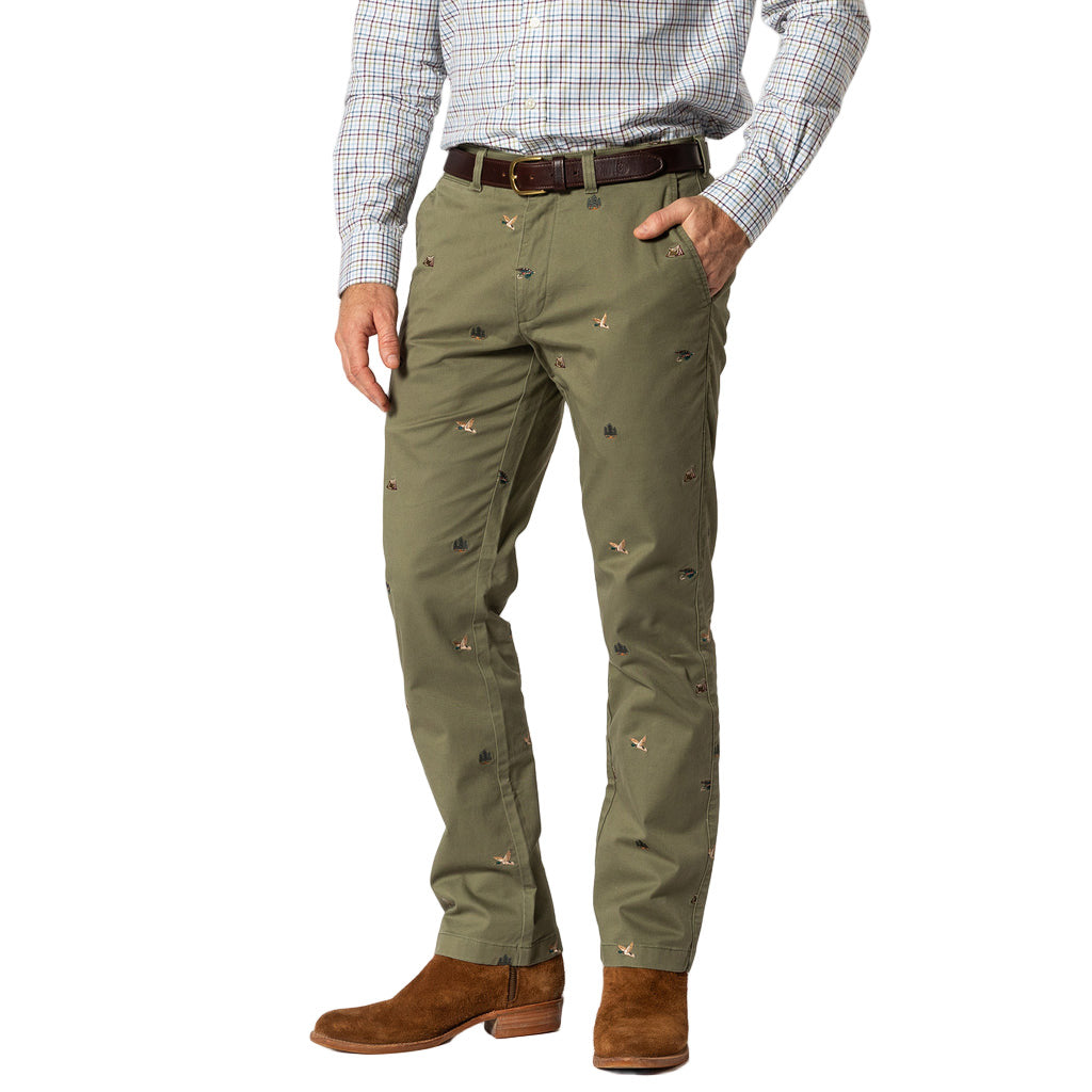 Gold School Classic Fit Chino Embroidered Olive