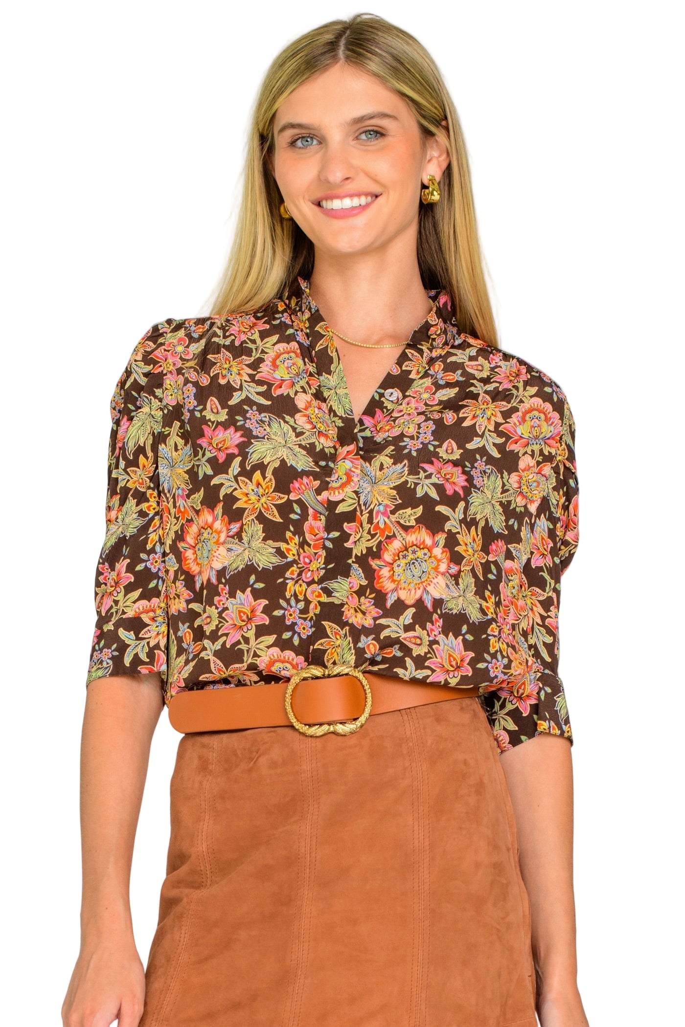 Ws Ruthie Top Wallflower Brown