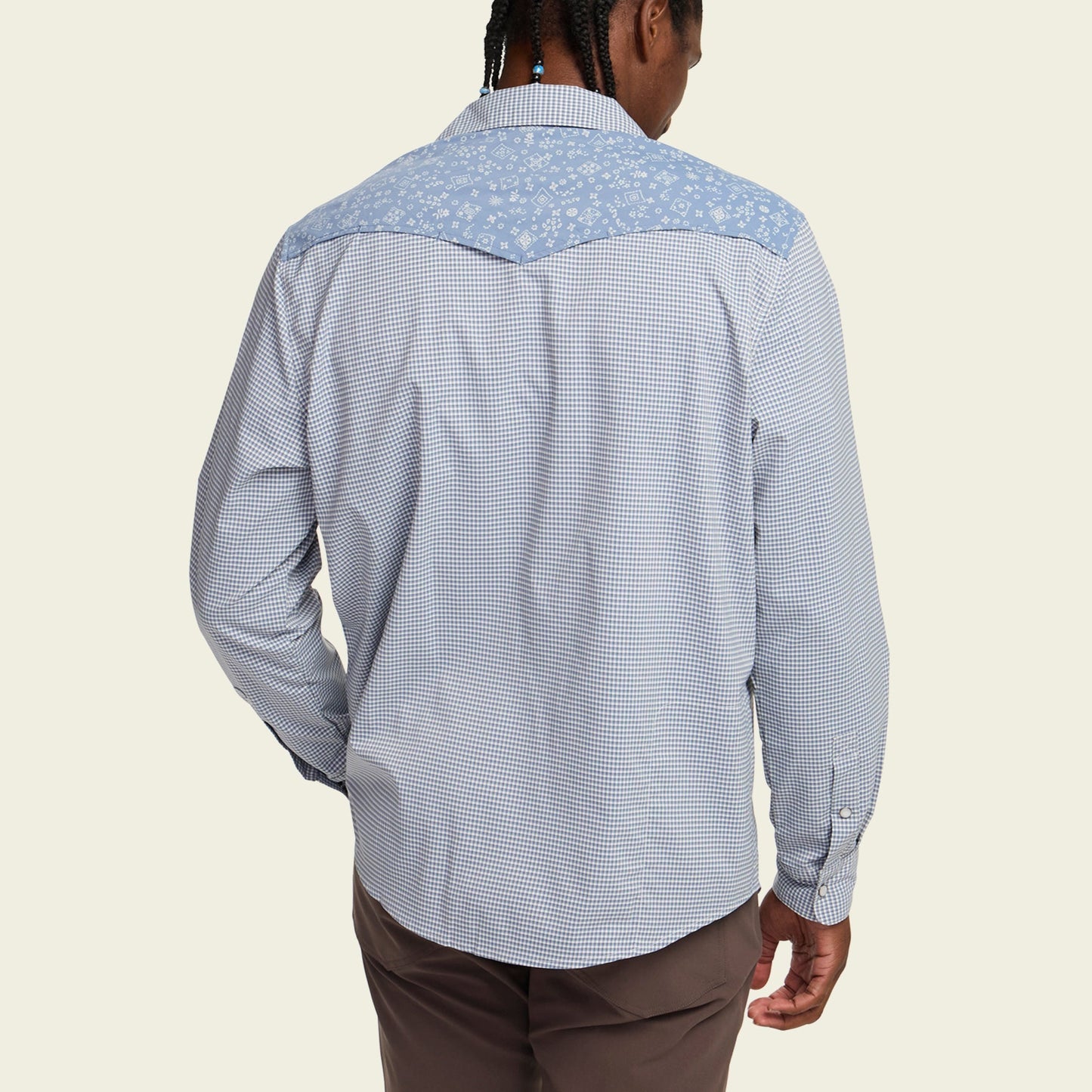 H Bar B Tech LS Shirt Wild Rag: Blue Mirage
