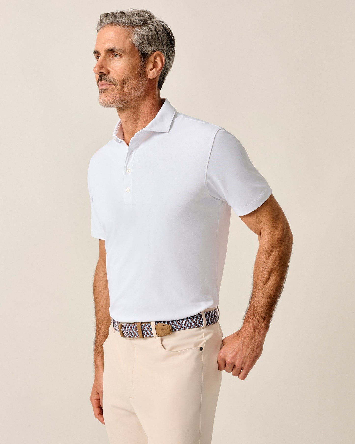 Clegg Performance Mesh Polo White