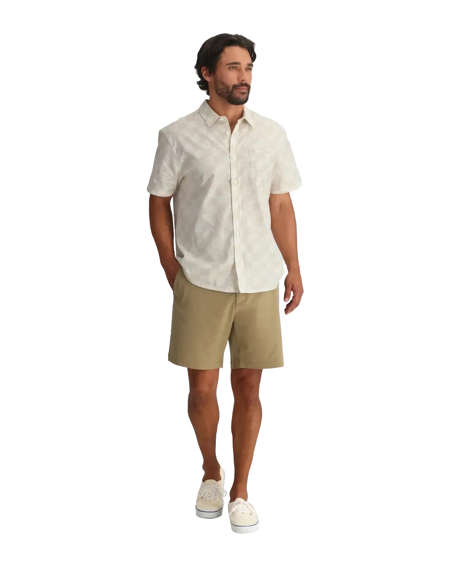Harbor SS Shirt Sea Scallop Print Birch