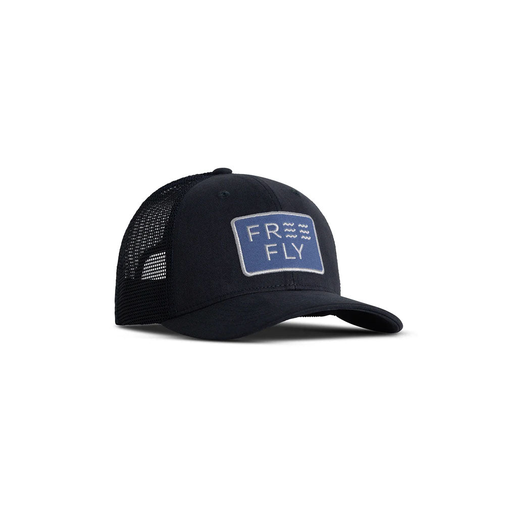 Wave Snapback Trucker Hat Deep Navy