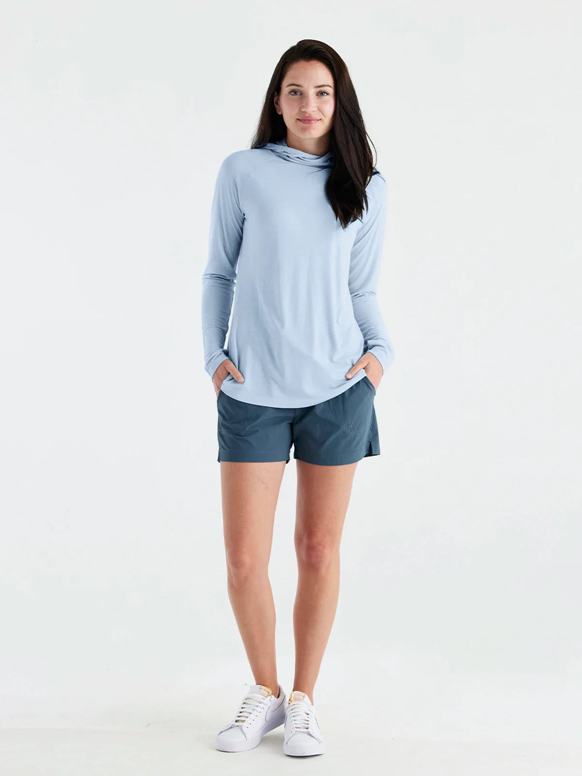 Ws Bamboo Lightweight Hoodie II Clear Sky
