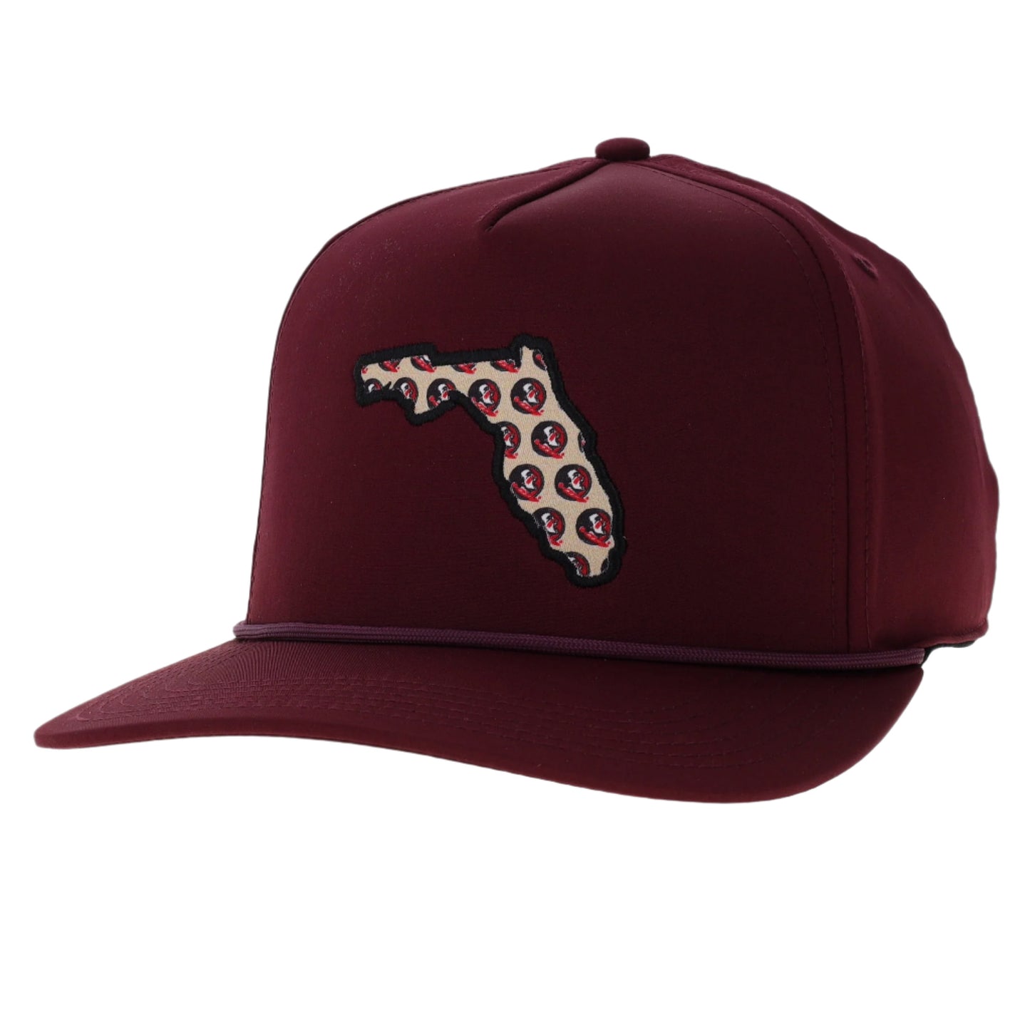 FSU Logo Rope Caddy Performance Hat Maroon