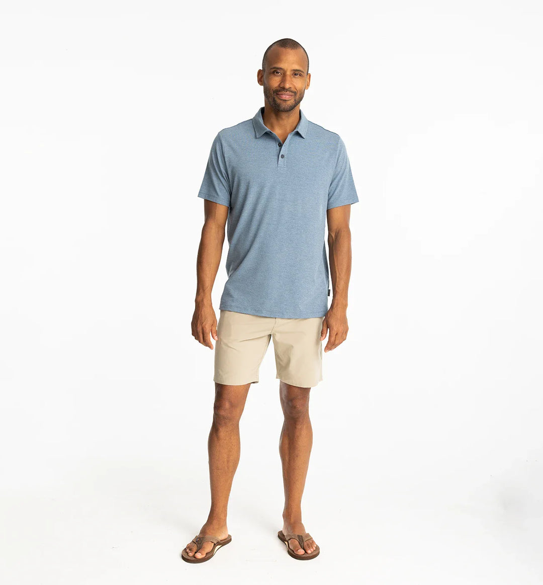 Bamboo Flex Polo II Heather Deepwater