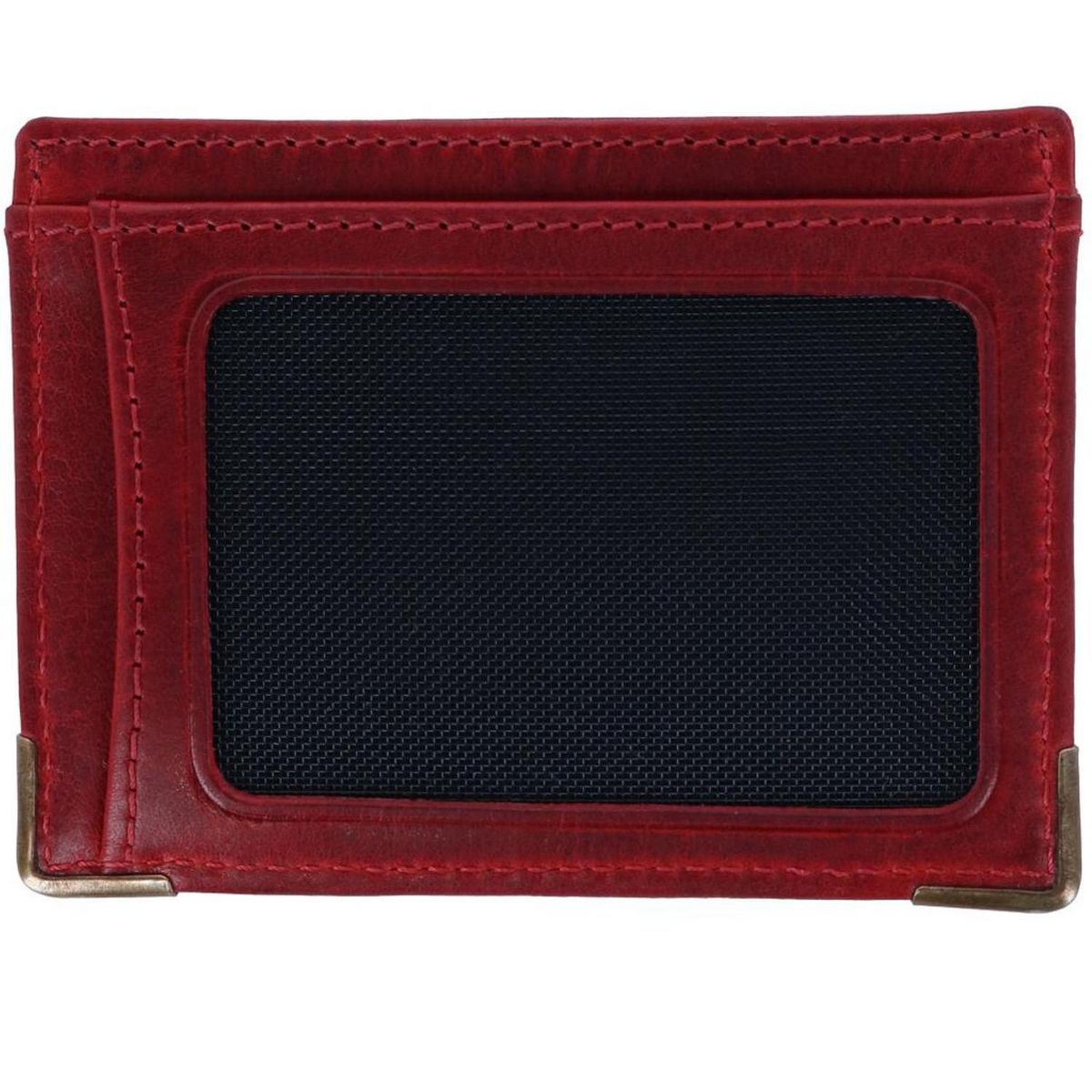 William Front Pocket Card Case Red
