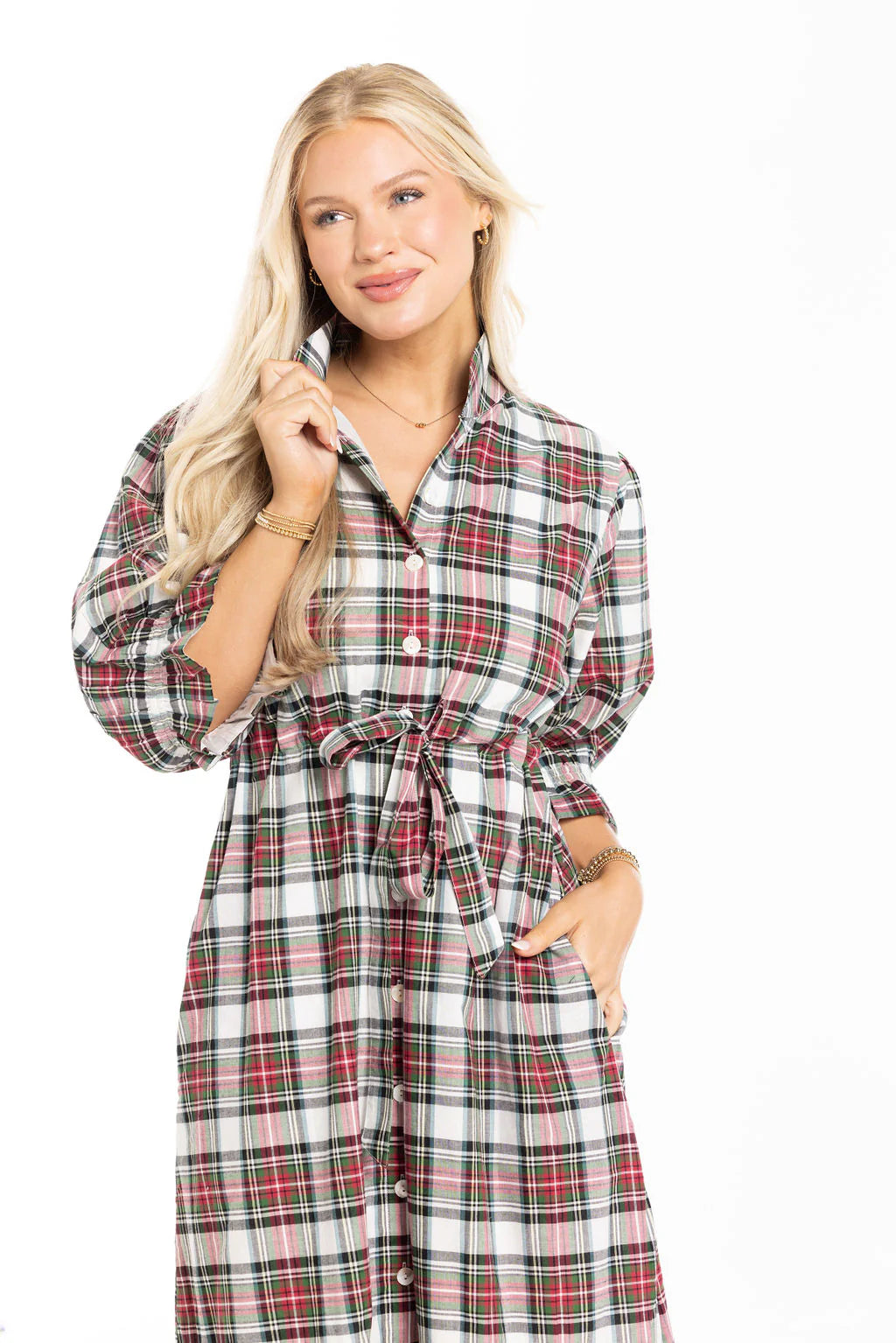 Ws Catherine Dress Holiday Plaid