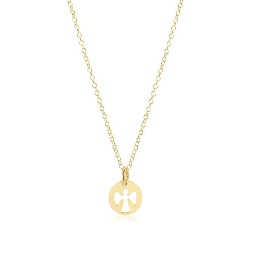 egirl 14" Necklace Guardian Angel Small Gold Disc