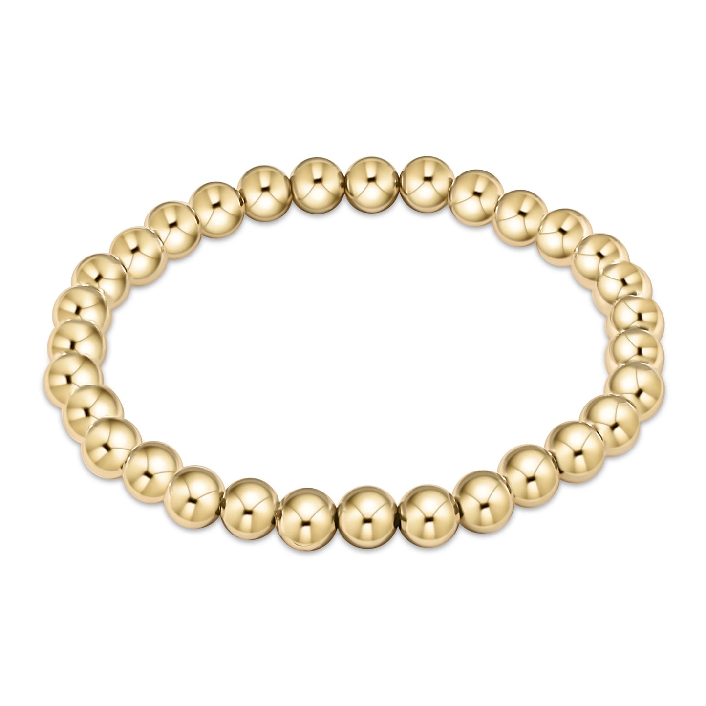 Extends Classic Gold 6mm Bead Bracelet