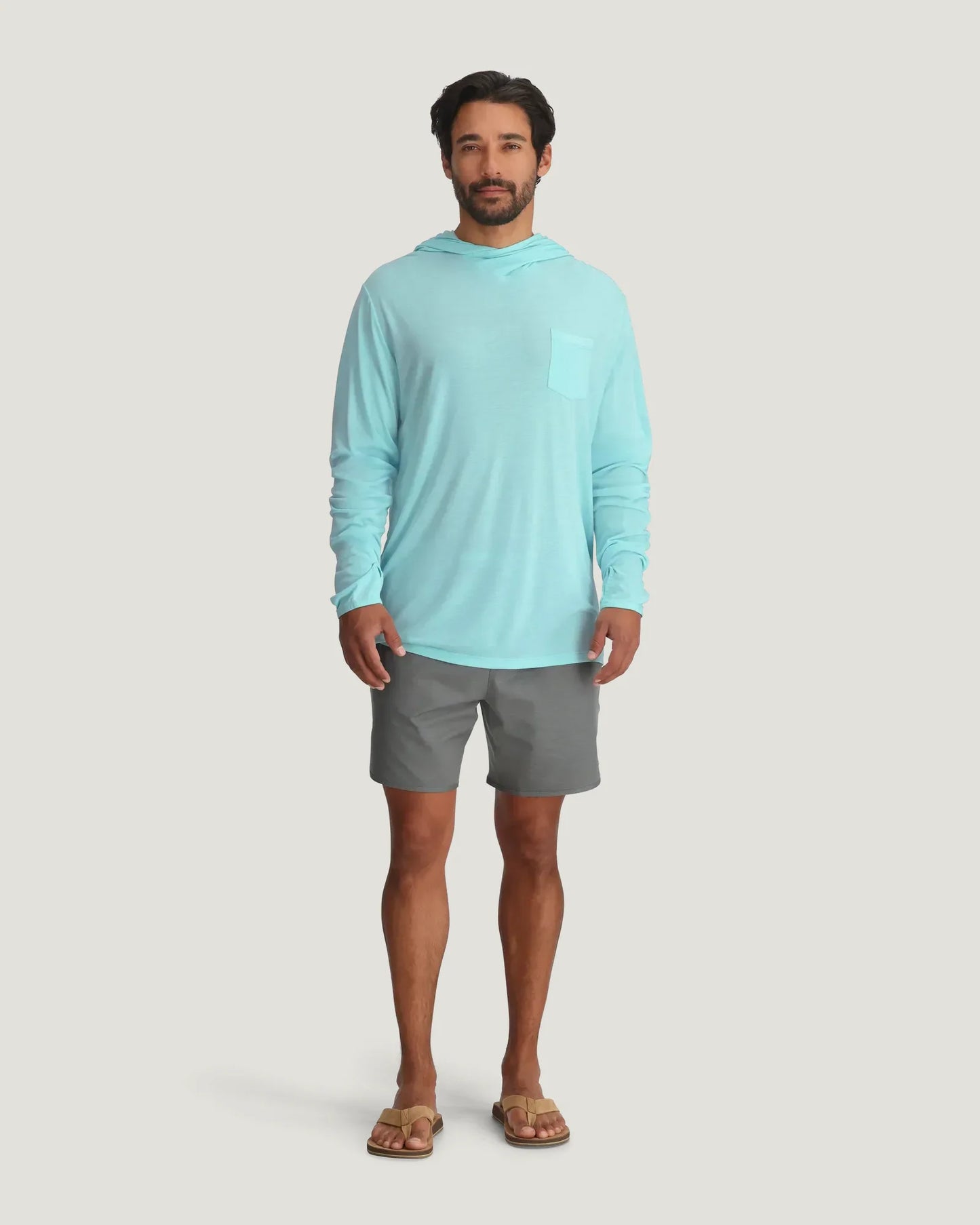 Bamboo Shade Hoodie Bahama Blue