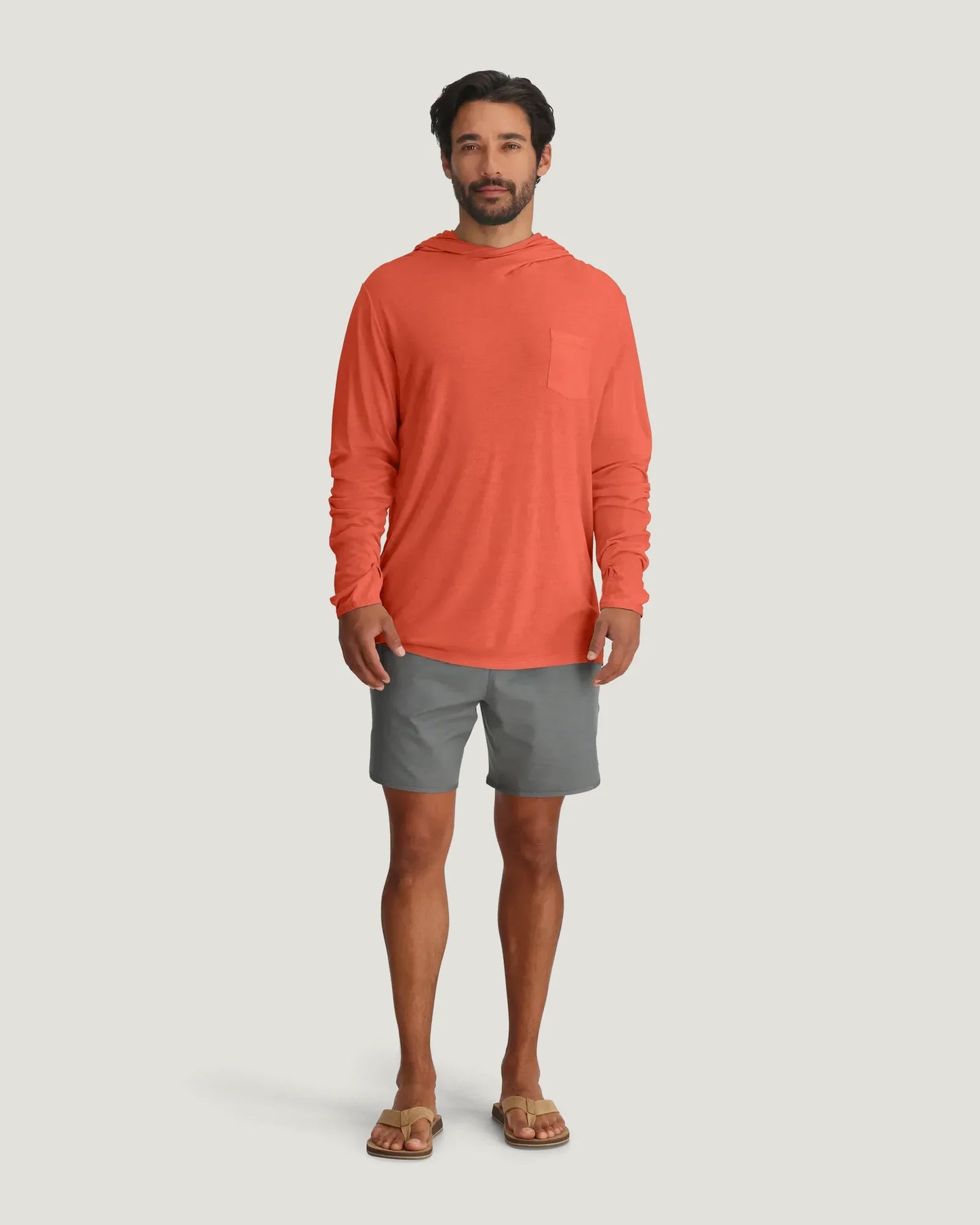 Bamboo Lightweight Hoodie Flamingo