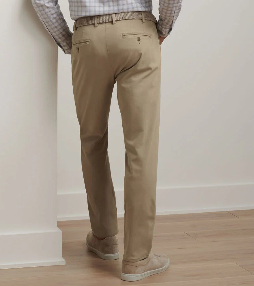 Signature Sateen Flat Front Trouser Khaki