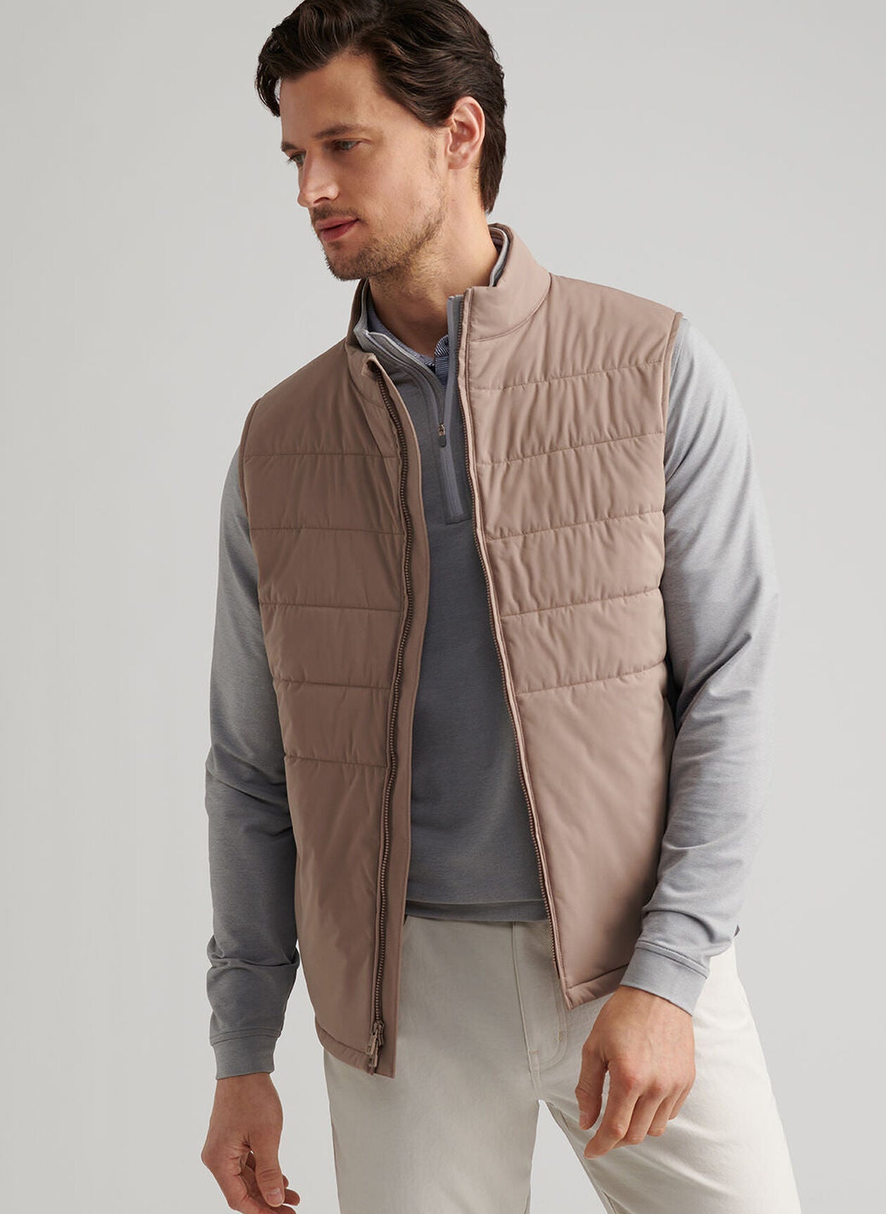 Fuse Hybrid Fleece Vest Poplar Brown