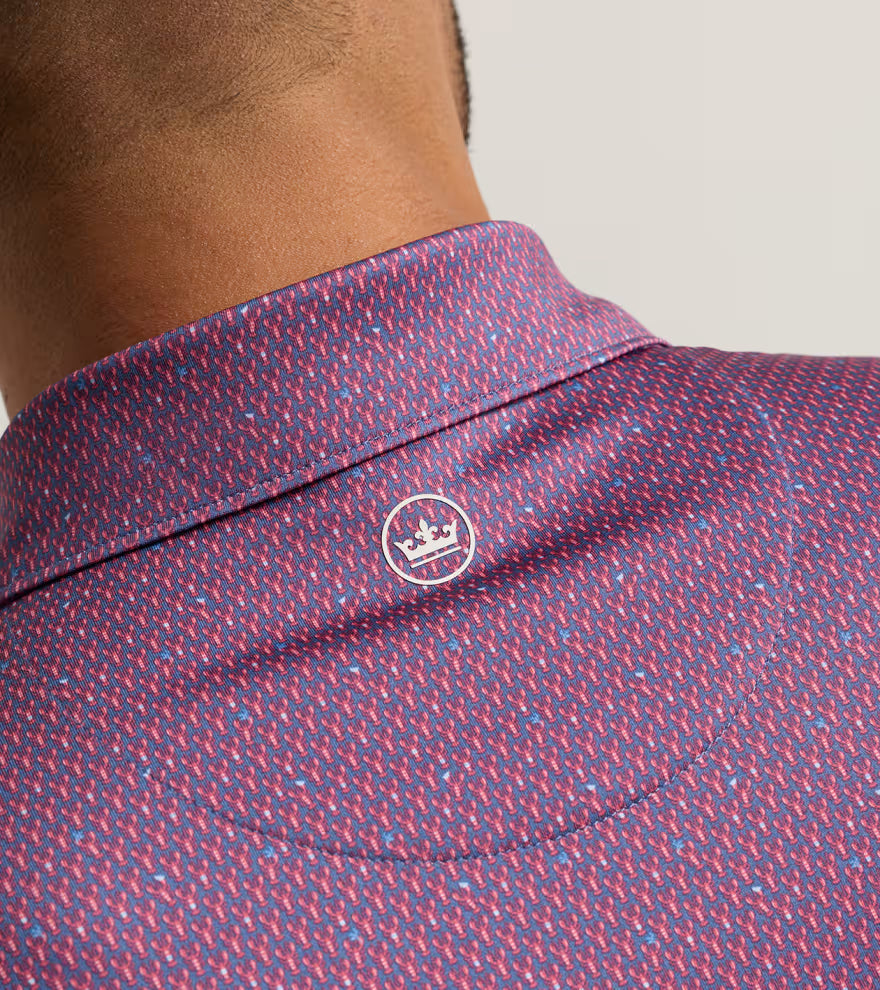 Lobster Boil Perf Jersey Polo Bali Blue