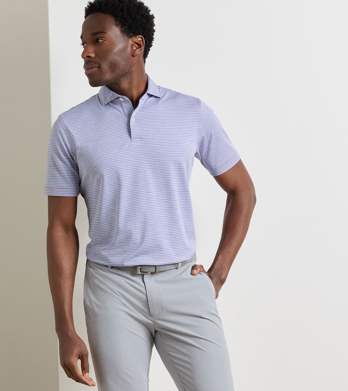 Timbre Performance Jersey Polo Melrose Pink