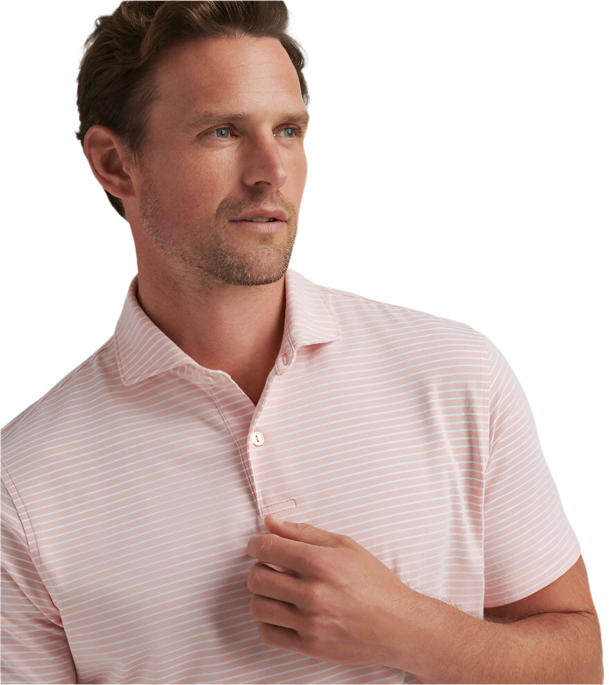 Albatross Cotton Blend Pique Polo Paradise Orange