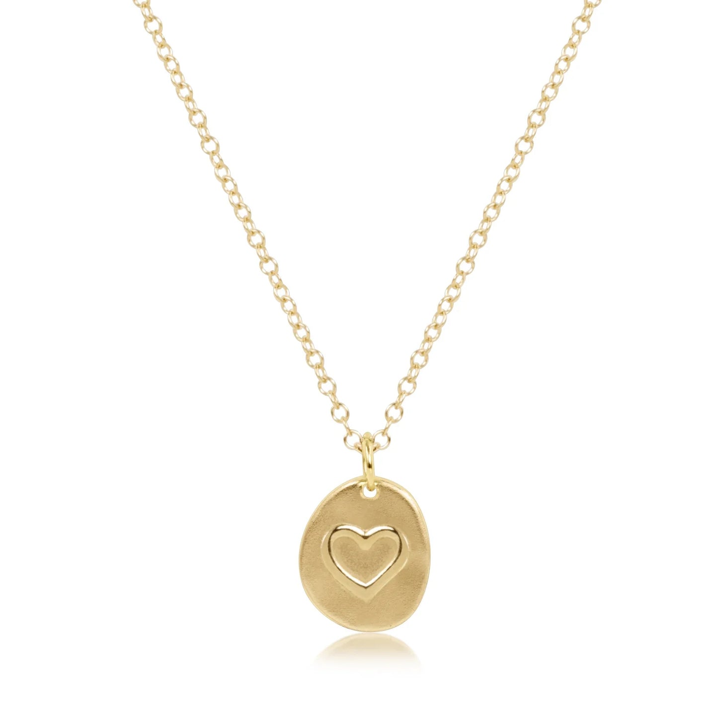 16" Gold Necklace Inspire Love Small Gold Charm