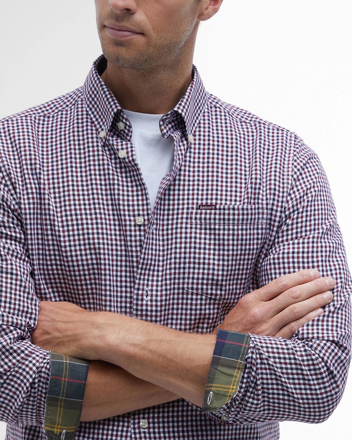 Padshaw Tailored Gingham Shirt Rich Red