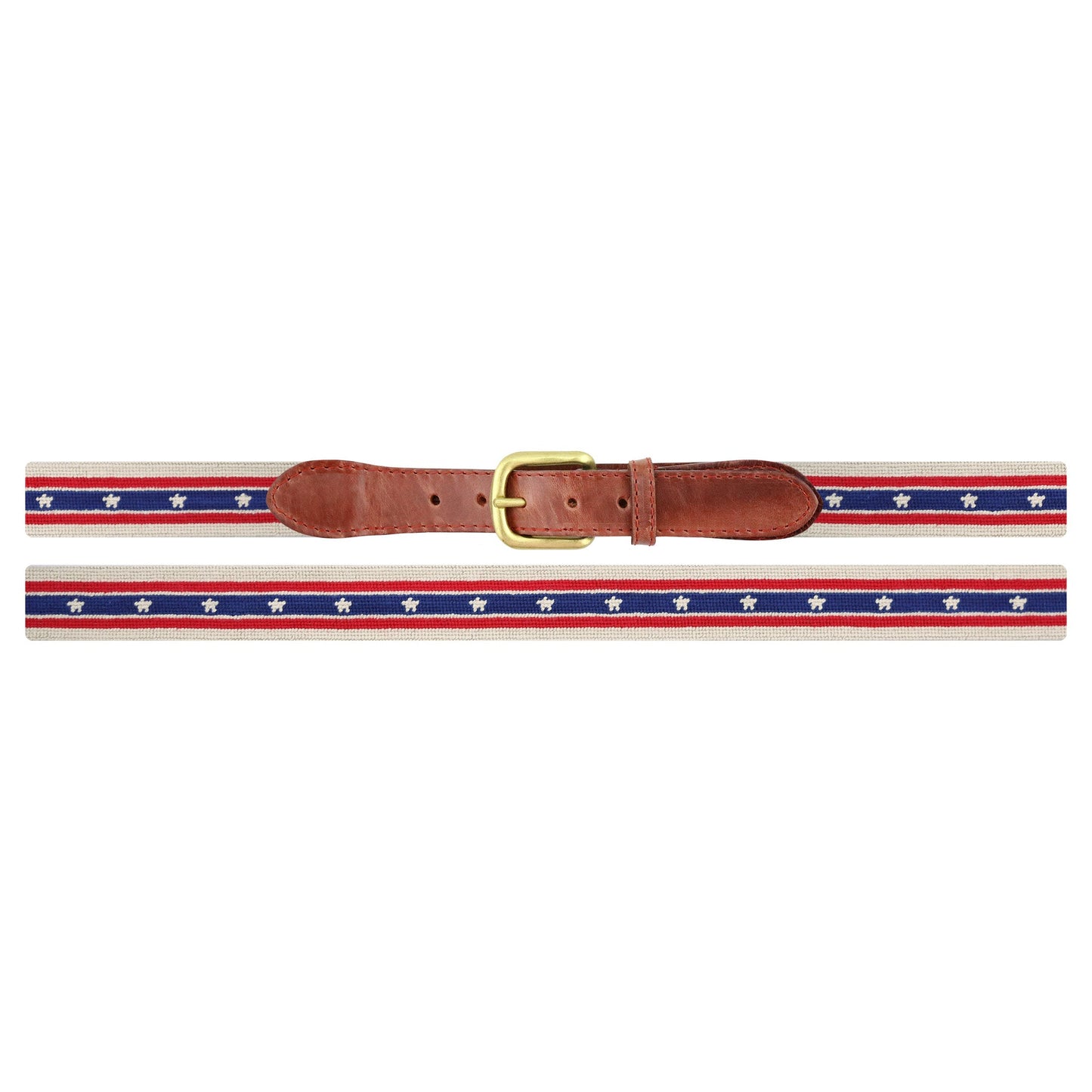Patriotic Surcingle Needlepoint Belt