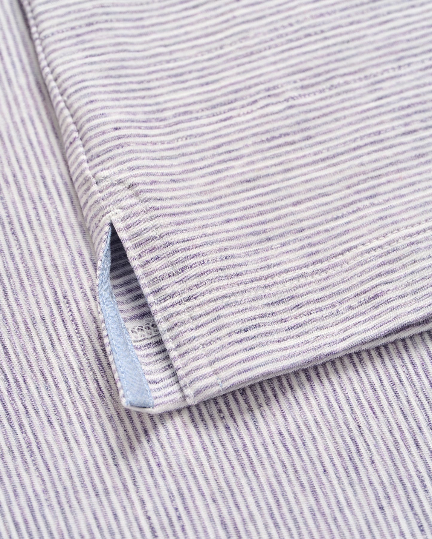 Thatcher Stripe Slub Polo Bluestone