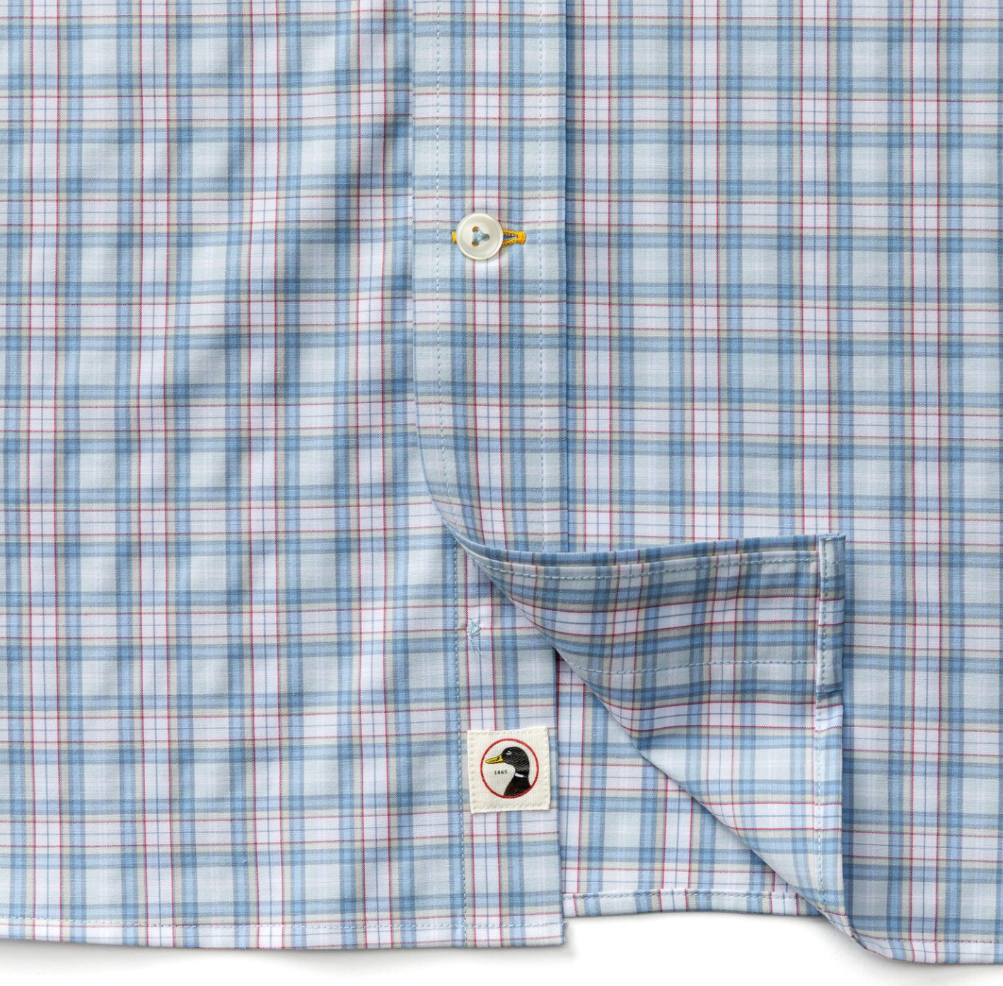Mayville Plaid Poplin Shirt Light Blue