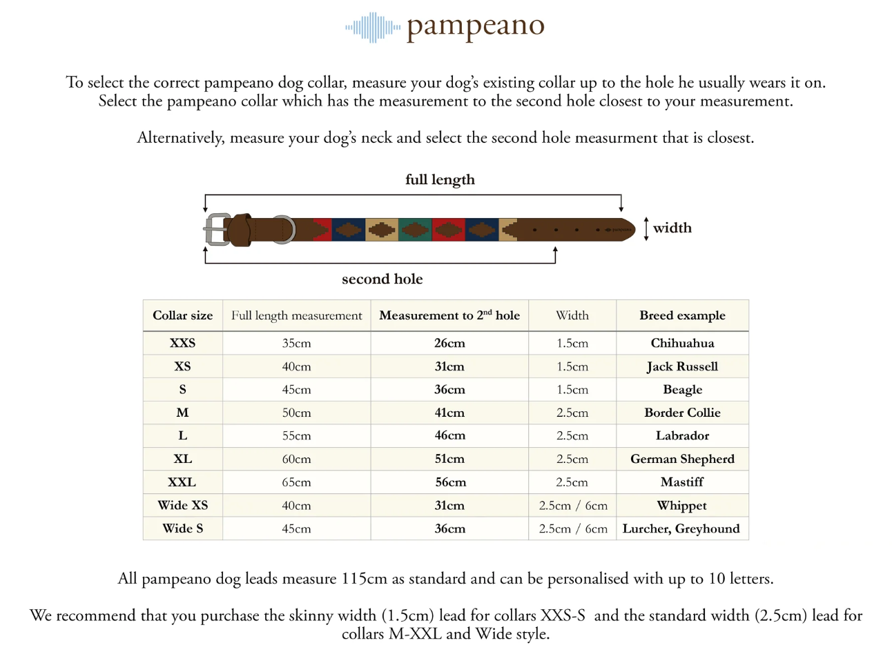 Pampa Dog Collar Azules - Beau Outfitters