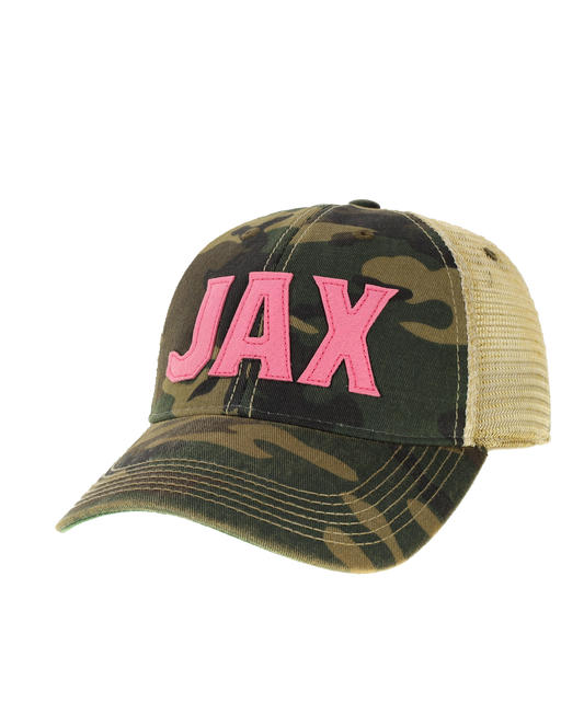 Beau JAX Trucker Hat Army Camo w/ Pink