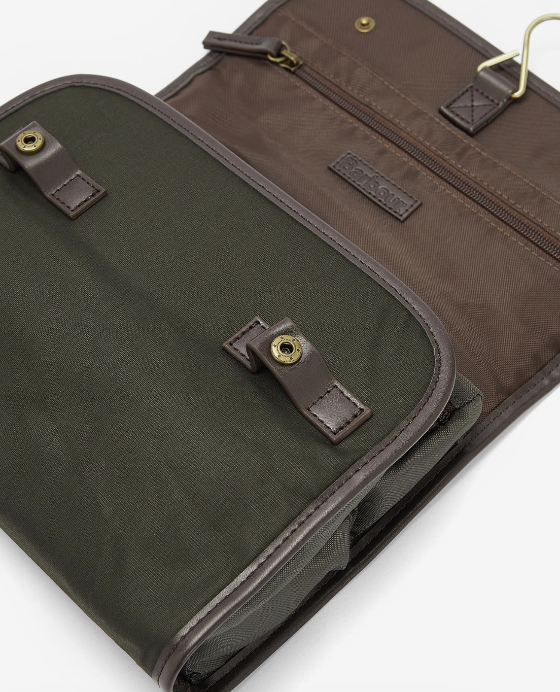 Barbour Wax Hanging Washbag Olive - Beau Outfitters