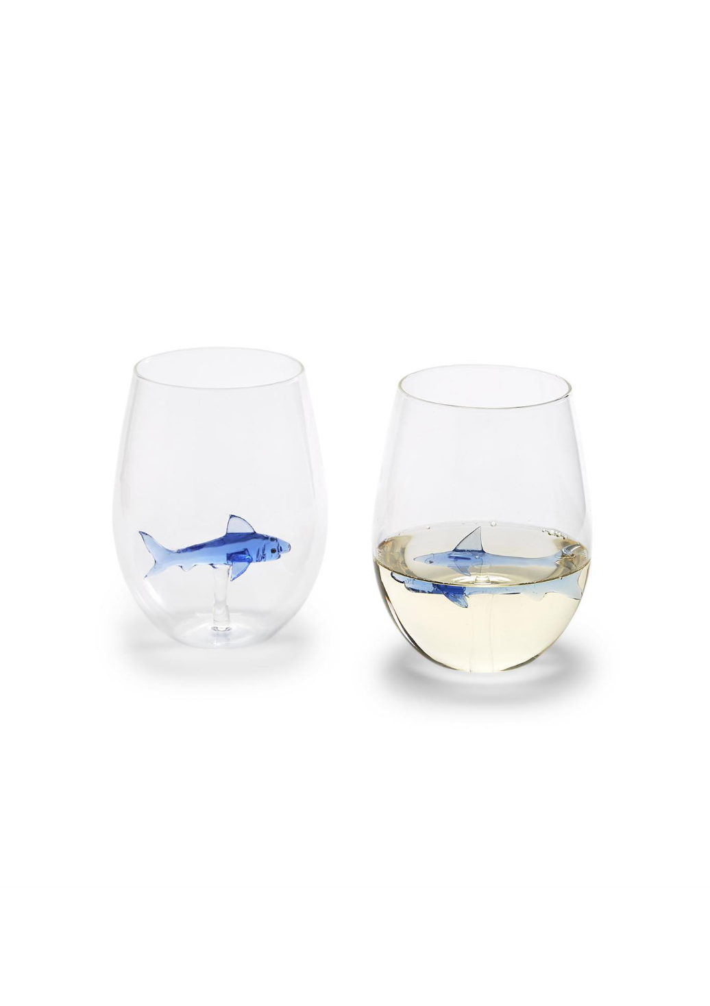 Great White Shark Stemless Wine Glass - Beau Outfitters