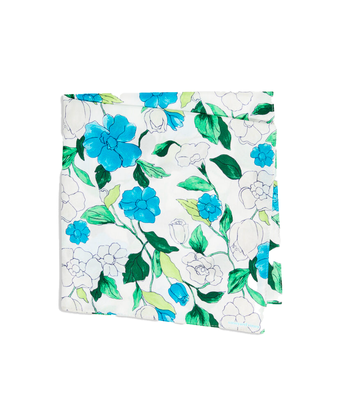 Flora Printed Pocket Square White Cap - Beau Outfitters