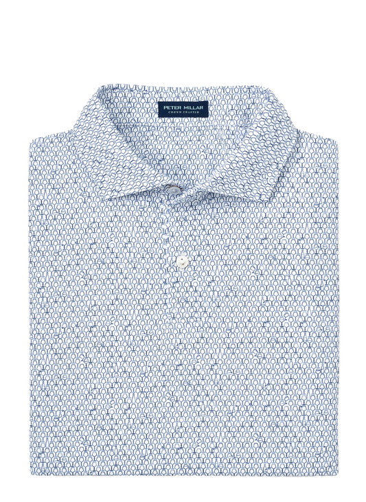 Crafted Staccato Perf Polo White